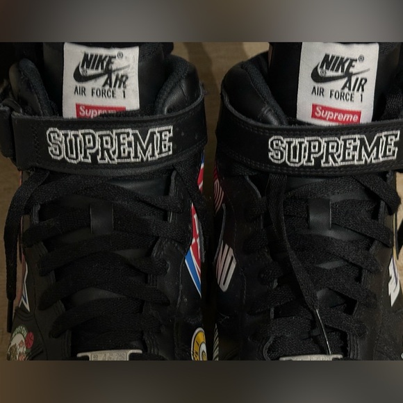 2018 Supreme NBA Black Nike Air Force 1 Mid '07 SS18 - Picture 4 of 10